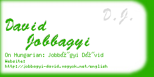 david jobbagyi business card